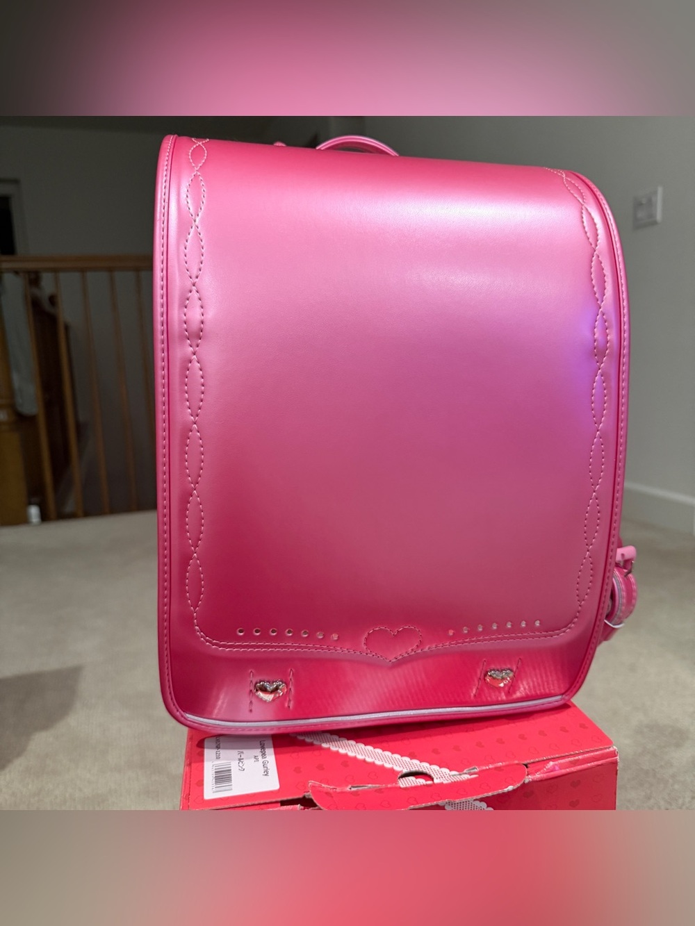 Kids Heart-Accent Pink School Backpack